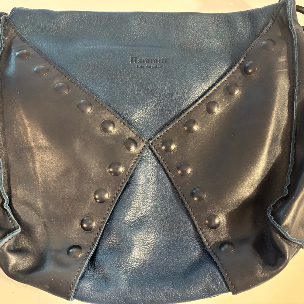 Hammitt Navy & Black Studded Leather Crossbody - Picture 2 of 8